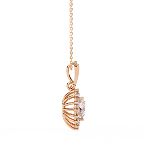 สร้อยคอรูปหัวใจสุดน่ารักสำหรับผู้หญิง ประดับเพชร ทอง 10k 14k 18k  ทองคำขาวเพิ่มความทนทาน พร้อมจี้และสายสร้อย ลดราคาพิเศษ - Product Image 3