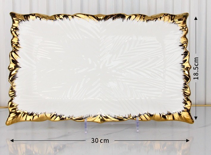 Assiette rectangulaire de 12 pouces