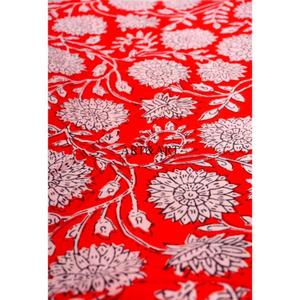 Indian Handmade Hand Block Printed Soft Light Weight Cotton Fabric for Dresses Tops Bags High Quality Four Seasons Use - Product Image 3