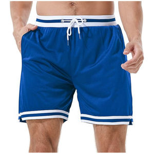 Nuevos shorts deportivos para hombre, los más vendidos, con logo personalizado impreso, de malla sólida, transpirables, casuales, con bordado de chenilla. - Product Image 4