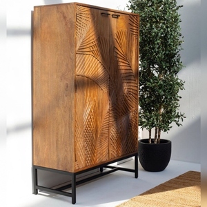 Vandana Vesta Vista - Mueble de Almacenamiento de Madera Tallada, Diseño Moderno de Muebles de Madera Maciza - Product Image 5