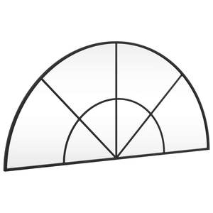 Miroir mural en verre noir 39,4 x 19,7 pouces, cadre noir élégant, décoration murale - Product Image 2