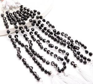 RAY FINE ORNATES Prix de gros Perles ovales facettées en onyx noir naturel 7,5 mm, brin de 9 pouces, certifiées par un tiers - Product Image 2