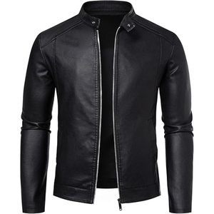 Chaqueta de cuero de primera calidad para hombre, chaqueta de cuero vacuno a la moda, chaqueta bomber de invierno para motociclismo para hombre - Product Image 1