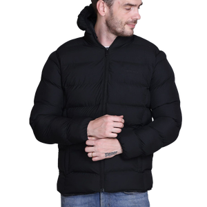 OEM Custom <b>Men</b> Plus Size <b>Winter</b> Quilted <b>Jacket</b> <b>Waterproof</b> Windbreaker Zipper Hoodie Embroidered Casual Snow Wear puffer hiking - Product Image 1
