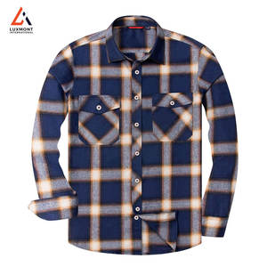 Chemise en flanelle pour homme, usage extérieur, 100% coton, épaisse, manches longues, hiver, décontractée, écologique - Product Image 1