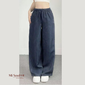 Pantalon Harem Femme Taille Élastique Cordon de Serrage Décontracté Long Tissu Respirant OEM Perles Nœud Streetwear - Product Image 2
