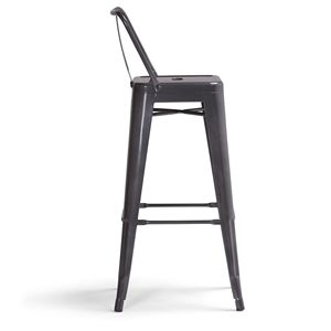 Rayne 30\" Metal Bar <b>Stool</b> Set of 2 Grey <b>Dining</b> Chairs - Product Image 2