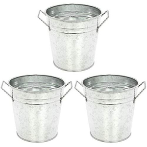 Cubo de Metal Galvanizado de Diseño Fantástico con Asa de Madera Resistente, Contenedor para Agua, Ceniza de Carbón y Fuego para Jardín y Hogar - Product Image 6