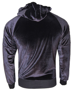 ชุดวอร์มกำมะหยี่ผู้ชายไซส์ใหญ่ น้ำหนักเบา ระบายอากาศได้ดี ประดับคริสตัล ชุดเซ็ตสองชิ้นสำหรับฤดูหนาวและฤดูใบไม้ร่วง - Product Image 2