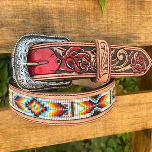 Cinturones de Cuero 100% Genuino de los Mejores Fabricantes, Diseño Western Hecho a Mano para Hombres y Mujeres, Conjuntos de Regalo Personalizados y Modernos - Product Image 3