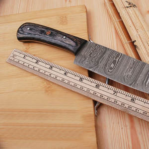Cuchillo de Chef Profesional de Acero de Damasco de Alta Calidad - Hecho a Mano, Ecológico, con Funda de Cuero Duradera para Uso en Campamentos y Caza al Aire Libre - Product Image 4