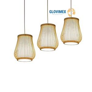 Lampe de plafond en bambou la plus vendue, éclairage décoratif tissé pour les espaces intérieurs - Product Image 1