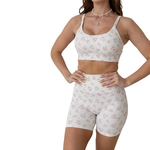 Conjunto Deportivo de Yoga para Mujer, Top Deportivo con Doble Tirante para Verano, Shorts de Yoga Transpirables, Diseño 2 en 1 de Nailon, Ropa Personalizada - Product Image 1