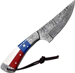 Couteau de chasse/découpe personnalisable en acier inoxydable OEM avec manche en bois Pakka, étui en cuir, fabrication artisanale, marque ZA DAMASCUS MAKERS - Product Image 2