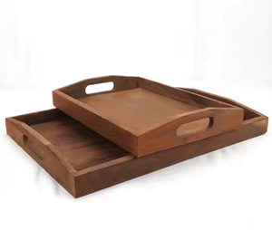 Bandeja de Almacenamiento de Cocina de Madera Clásica Hecha a Mano de un Solo Nivel para Vajilla, Apta para Lavavajillas, de Crescent Crafts - Product Image 5