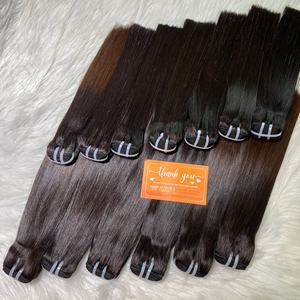 ผมต่อแบบตรงที่เป็นมัดผมสีดำผม12A เกรด SDD ยาว10 12 "ผมมนุษย์เวียดนาม - Product Image 3