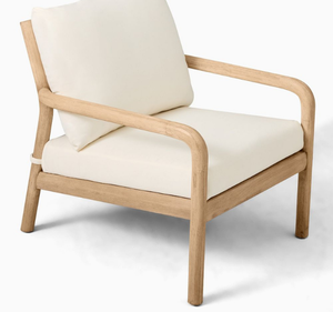 Sillón de Exterior de Madera de Teca Sólida con Reposapiés, Acabado Natural, Silla de Jardín y Patio con Reposapiés para Hotel, Resort, Villa - Product Image 2