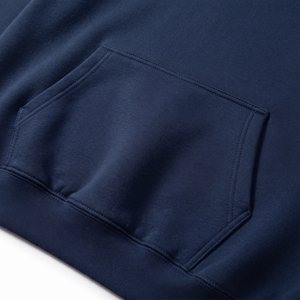 <b>Women's</b> Winter Navy <b>Blue</b> Solid Pullover <b>Hoodie</b> Oversized Casual Fleece with Kangaroo Pocket and Front Logo Customizable - Product Image 5