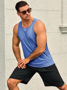 Signature Mens Tank Top Soft Weave Air <b>Motion</b> Stretch Comfort <b>Light</b> Drape Polyester Fresh Texture Daily Wear Modern Shape - Product Image 3