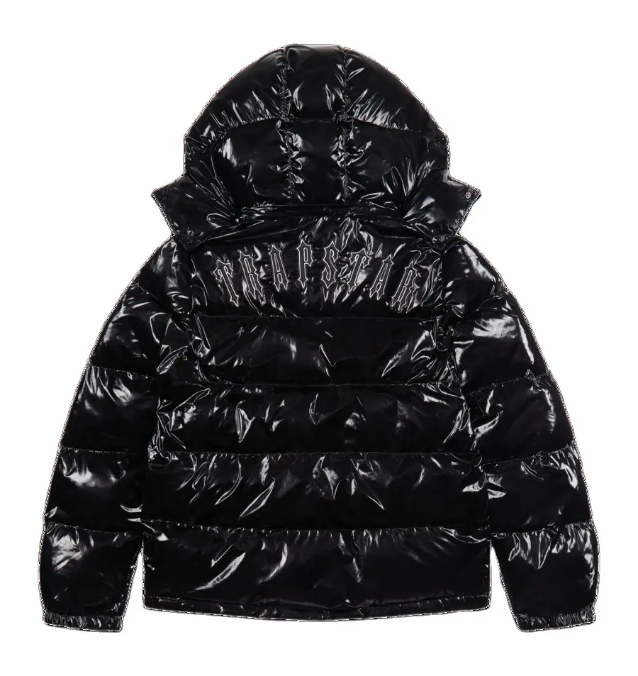 Schlussverkauf glänzende dicke warme Winter-Down-Jacke Übergröße Mantel Streetwear klassische Reißverschluss-Damen Trapstar-Pufferjacke