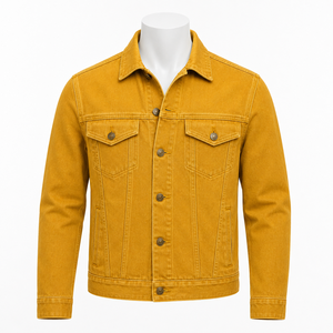 Chaqueta vaquera de hombre a la moda con tela vaquera resistente, ajuste cómodo, costuras de calidad y diseño elegante para uso diario informal. - Product Image 1