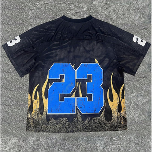 Camiseta de Béisbol Personalizada con Malla, Cuello en V, Manga Corta, Impresión por Transferencia de Calor, Transpirable, Absorbe la Humedad, Unisex, para Adultos, Ropa Deportiva de Equipo - Product Image 4