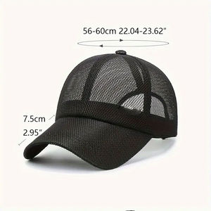 Gorra de Béisbol Deportiva de 6 Paneles, Ajustada, Transpirable e Impermeable, de Poliéster/Algodón, con Logotipo de Malla, Diseño Moderno - Product Image 2