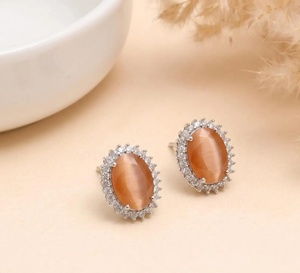 Pendientes de Aro de Latón de Moda para Mujer, Chapados en Oro Blanco, Joyería Étnica Vintage, Regalo para Ella, Precio al por Mayor - Product Image 1