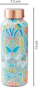 Botella de Agua de Cobre Puro para el Bienestar Diario, Botella de Agua para la Oficina y la Escuela, Hidratación, Acabado Artesanal Atemporal - Product Image 6