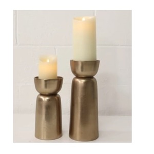 Porte-bougie en bois et verre écologiques, finition métallique plaquée or de qualité supérieure, prix de gros - Product Image 5