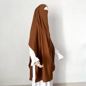 Safamedina Hijab Khimar Français Traditionnel Musulman Élégant et Modeste en Polyester Crincle Airflow à Manches Longues pour Femmes - Product Image 3