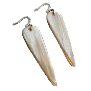 Caliente respetuoso con el medio ambiente cuerno moda pendientes largos tachuelas grueso joyería cuerno diseño pendientes colgante Acero inoxidable encantos joyería - Product Image 1