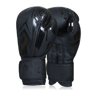 Customizable Breathable PU/PVC Leather Boxing <b>Gloves</b> <b>Moisture</b> Wicking Lace-Up Closure Private Label Custom Martial Arts Gear - Product Image 5