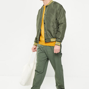 <b>Mens</b> Casual <b>Flight</b> Bomber <b>Jacket</b> Wind Resistant Lightweight Outerwear Comfortable Zip Up Fashion Coat for Autumn Winter Outdoor - Product Image 4