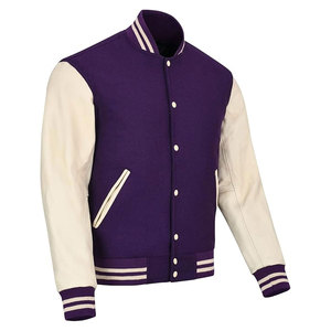 Veste de sport classique unisexe de style universitaire en laine et cuir de qualité supérieure, veste de baseball, veste letterman - Product Image 2