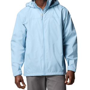 Chaqueta Impermeable para Hombre con Capucha, Cómoda para Clima Lluvioso, Ligera, 100% Poliéster, Transpirable, Ecológica, Informal - Product Image 1