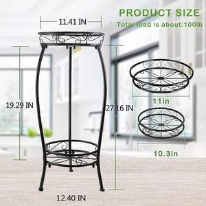 Best Selling <b>Frame</b> Iron Planter Stand With Strong Build Ideal For <b>Supporting</b> Heavy Pots And Outdoor Garden <b>Plants</b> - Product Image 2