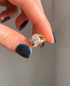 2.5 CT Cushion Cut Lab Grown Diamond with <b>Split</b> Shank Band Engagement <b>Ring</b>, IGI Certified - Product Image 3