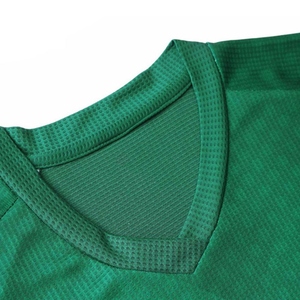 Conjunto de Camiseta de Fútbol Verde para Hombre, Cuello en V, Manga Corta, Estampado Geométrico, Poliéster que Absorbe la Humedad, Uniforme Deportivo para Todas las Temporadas - Product Image 6