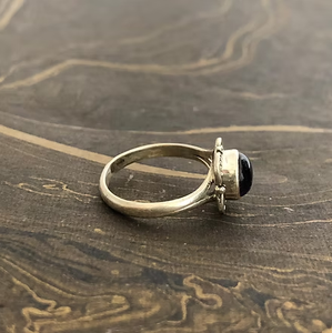JAIPUR <b>SILVER</b> Elegant Designer Vintage Touch Amethyst Stone <b>925</b> <b>Silver</b> <b>Ring</b> (2.6 Grams) Unisex - Product Image 3