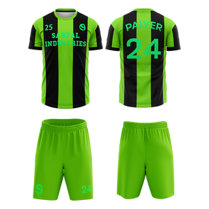 Maillots de football personnalisés à manches courtes, impression numérique, séchage rapide, antibactériens, ensemble uniforme avec logo frontal pour hommes - Product Image 3