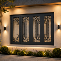 Ventanas Decorativas Fijas de Hierro Forjado Francés de Lujo KHP, Rejilla Hecha a Mano, Resistente al Óxido, Insonorizadas, Impermeables, Seguras para Hoteles