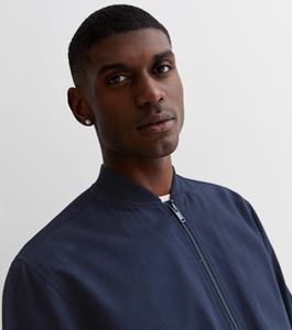 Nueva chaqueta de bombardero azul marino para hombre, tela de alta calidad, cuello alto personalizado para invierno, diseño de moda para hombres - Product Image 2