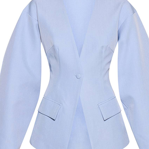 2026 Women's Blue <b>Blazer</b> <b>Skirt</b> <b>Set</b> Long Sleeve High Waist Long <b>Skirt</b> Elegant Office Two Piece Suit Casual Fashion OEM Wholesale - Product Image 4