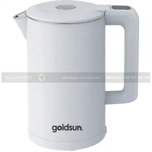 Goldsun GKT2642 סופר מהירות קומקום לבן צבע הוא עדין ועדין על ידי LED טכנולוגיה, יכולת טובה כדי להתחמם לאחר בישול
