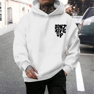 Sudadera con Capucha Personalizada con Estampado Gráfico, Sudadera Oversize para Hombre, Blanca, de Algodón, Estilo Casual Urbano, con Estampado de Goteo y Bolsillo - Product Image 2
