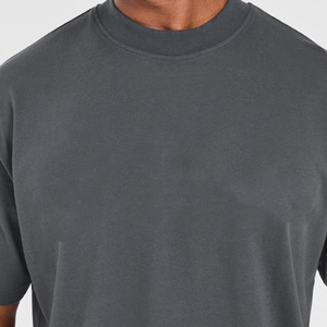 เสื้อคอกลมแขนสั้นของผู้ชายระบายอากาศได้ดีเป็นมิตรกับสิ่งแวดล้อมทรงหลวมน้ำหนักเบา - Product Image 4