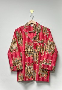 ชุดนอนผ้าฝ้ายอินเดียลายดอกไม้: ชุดนอนสไตล์โบฮีเมียน - Product Image 2
