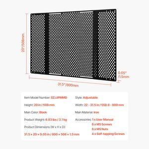 Accessori per Interni Camper: Protezione per Porta con Schermo Regolabile 22-31.5" con Installazione Facile e Griglia a Nido d'Ape Rinforzata e Traspirante - Product Image 3